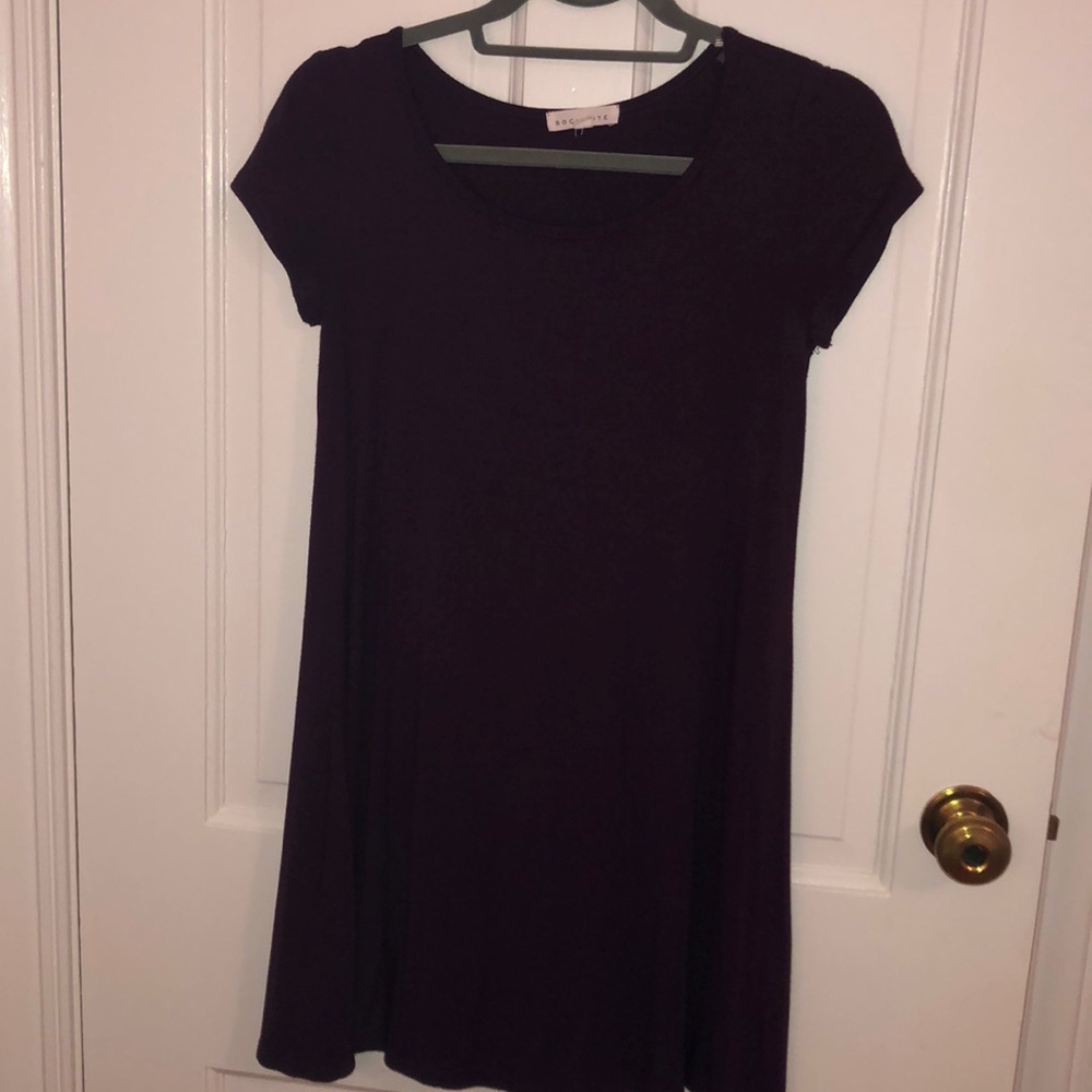 Socialite purple t shirt dress